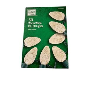 Home Accents Holiday 50 Warm C6 LED Lights Indoor Outdoor